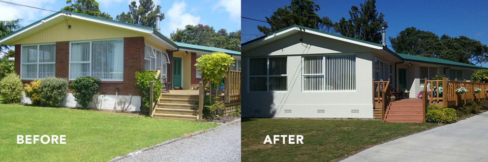Before:after-reclad